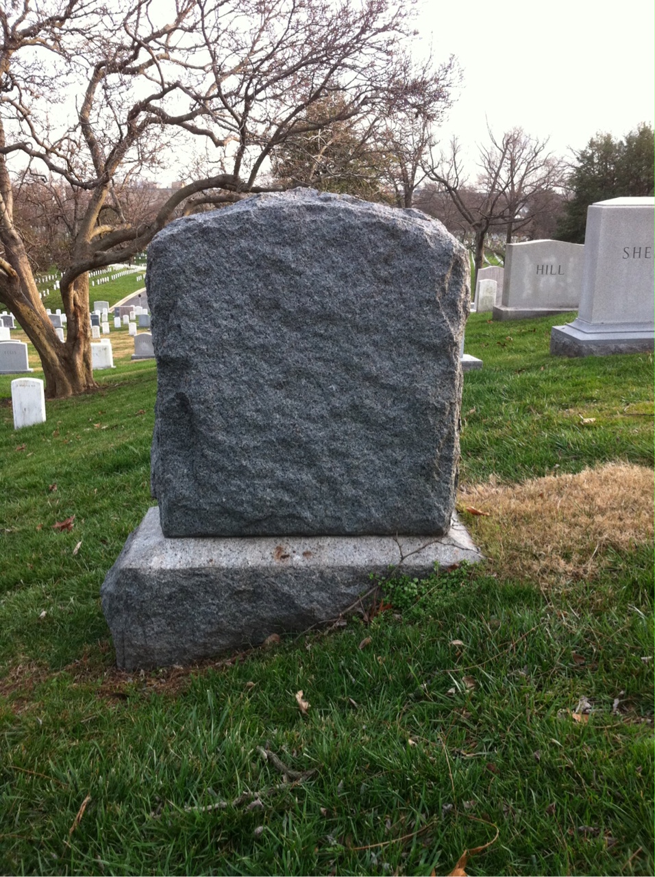 Back of headstone — James Austin