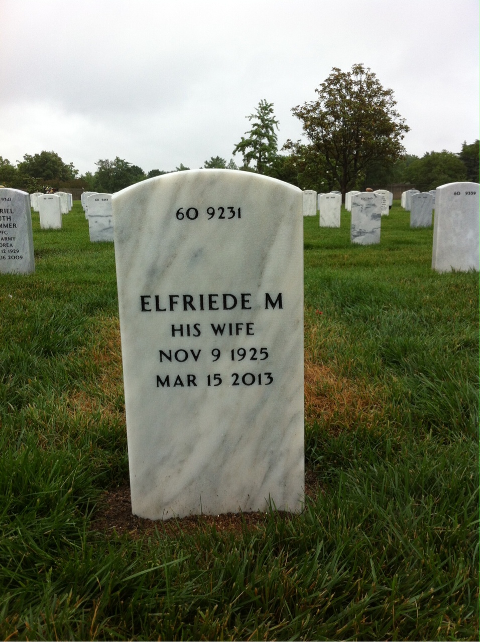 Back of headstone — Henry Brooks