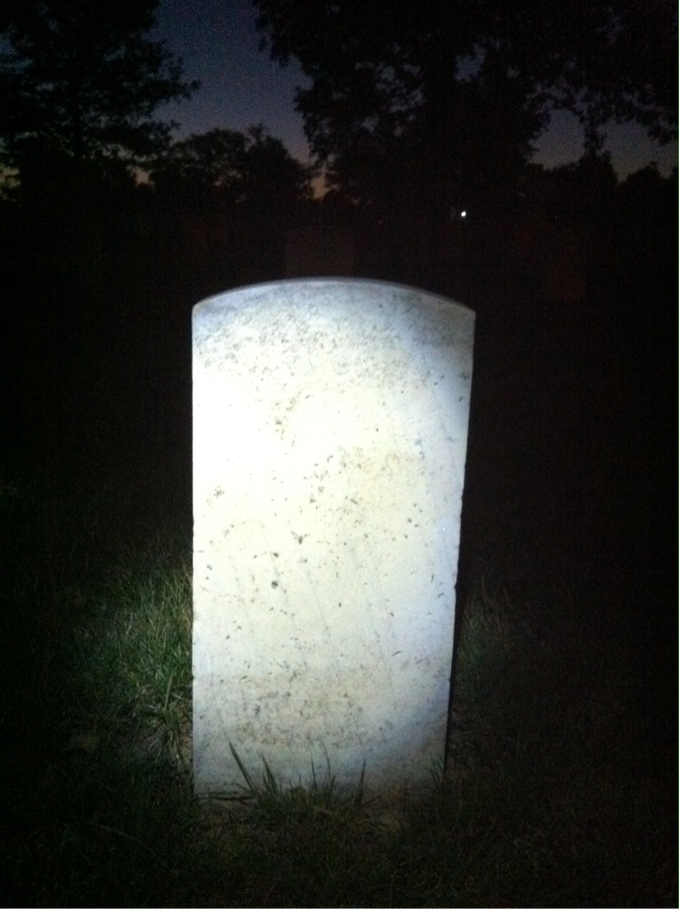Back of headstone — H Baile