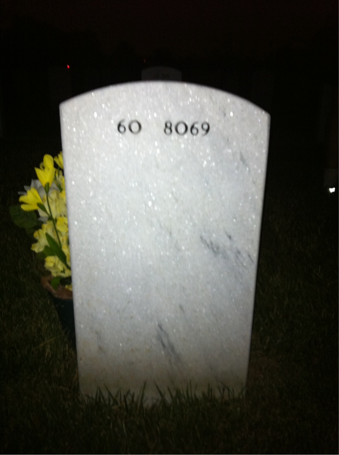 Back of headstone — William Davenport