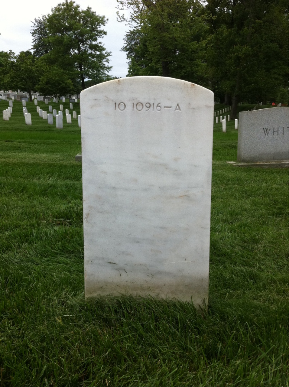 Back of headstone — Norman Algard