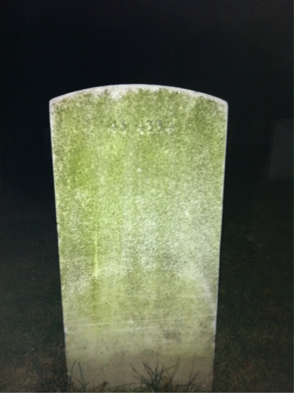 Back of headstone — Joseph Moten