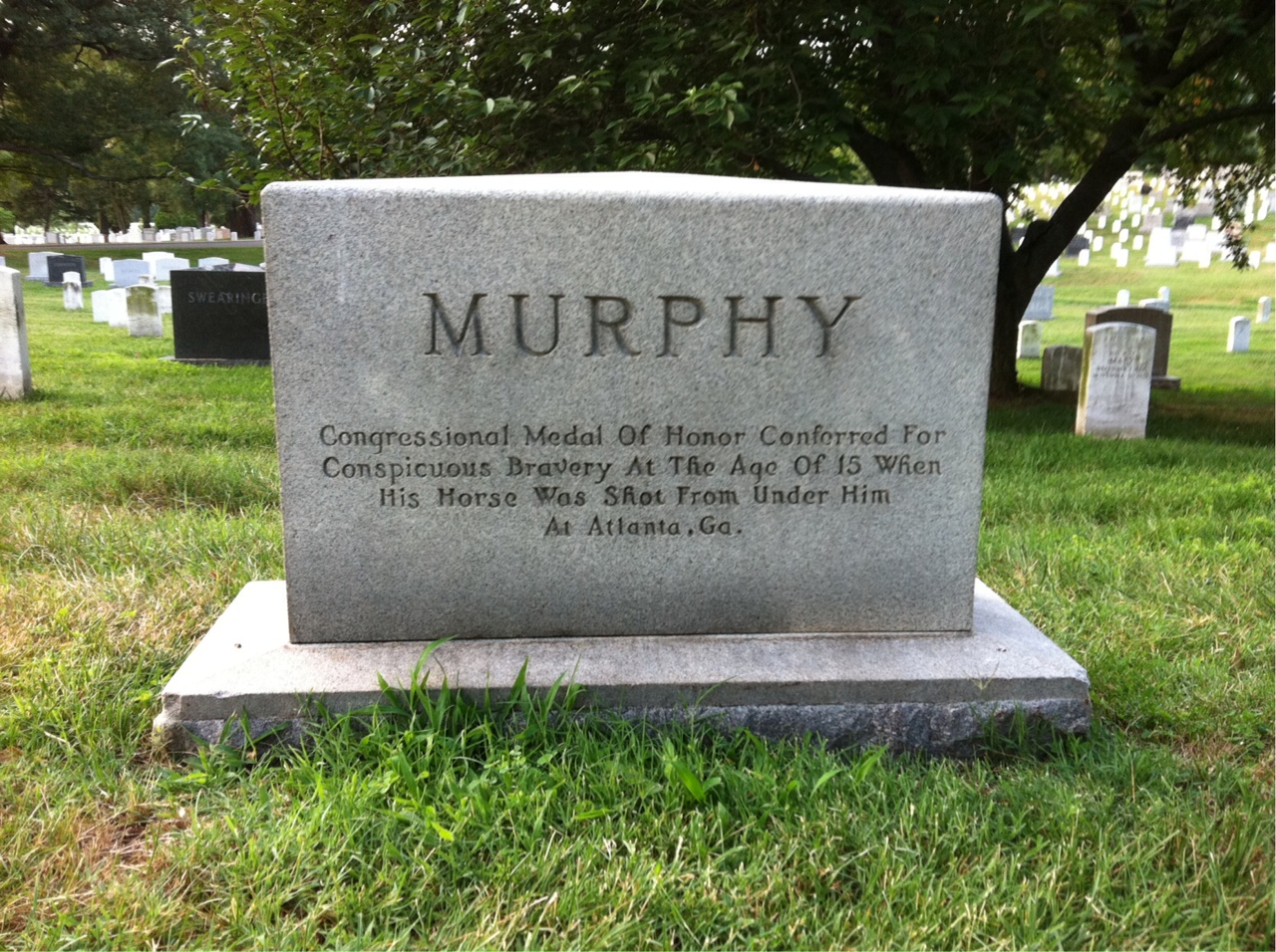 Back of headstone — Robinson Murphy