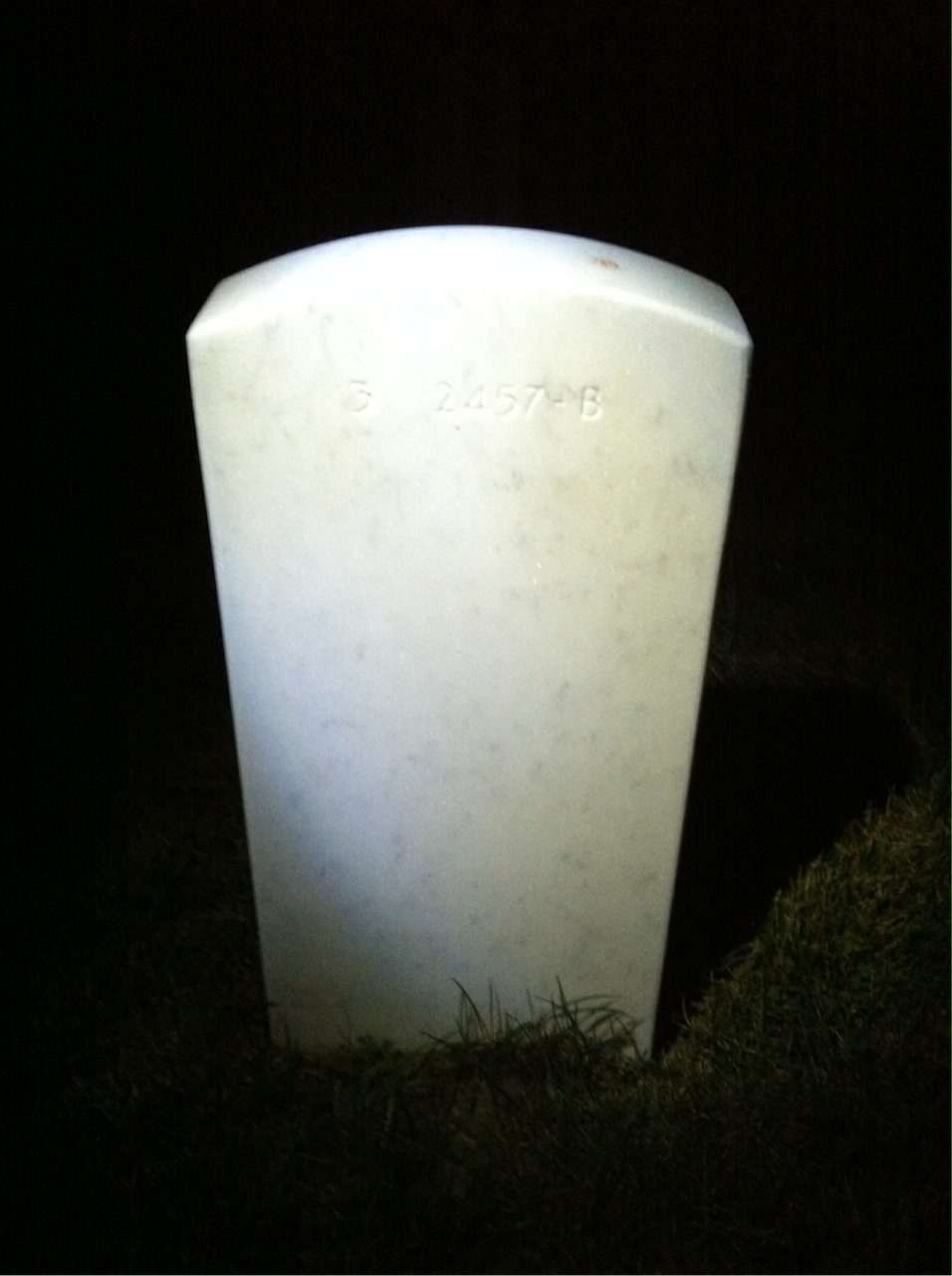 Back of headstone — Peter Mullen