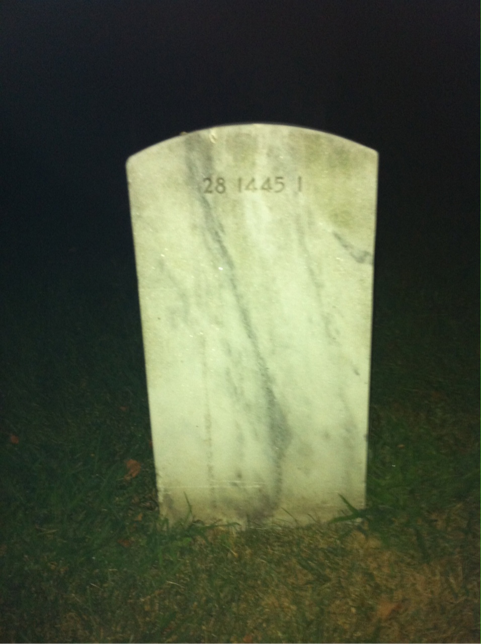 Back of headstone — Donald Brackett
