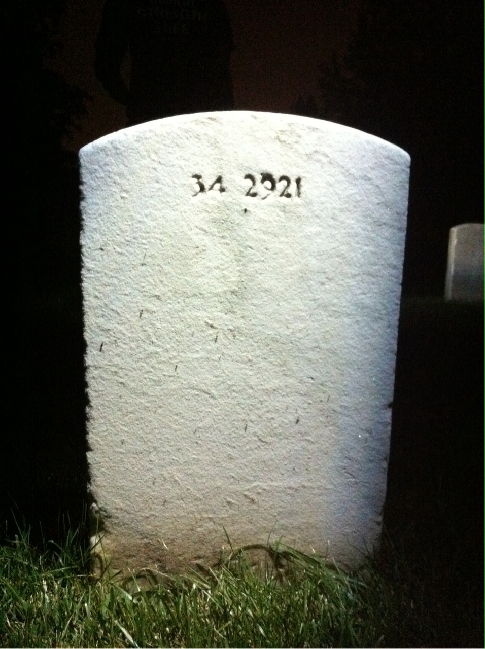 Back of headstone — Trenton Miller
