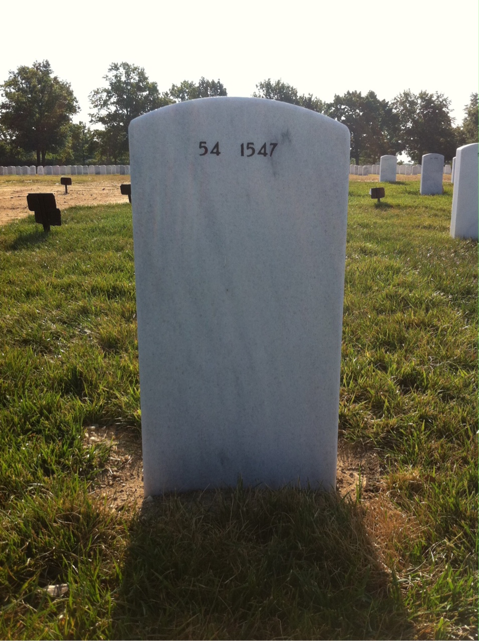 Back of headstone — William Lee Walker