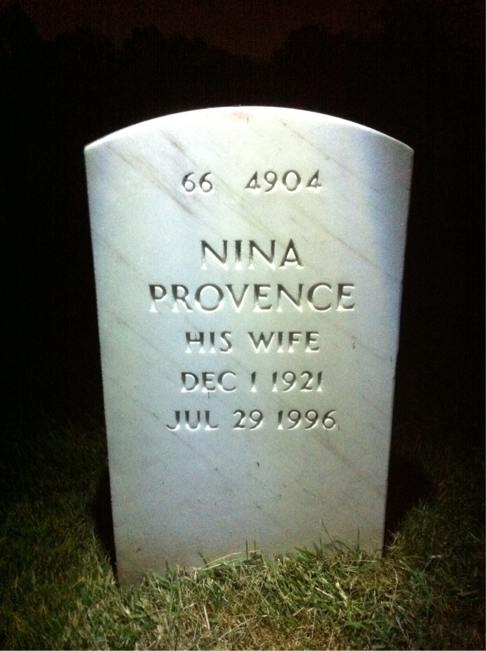 Back of headstone — Alford Goodfellow