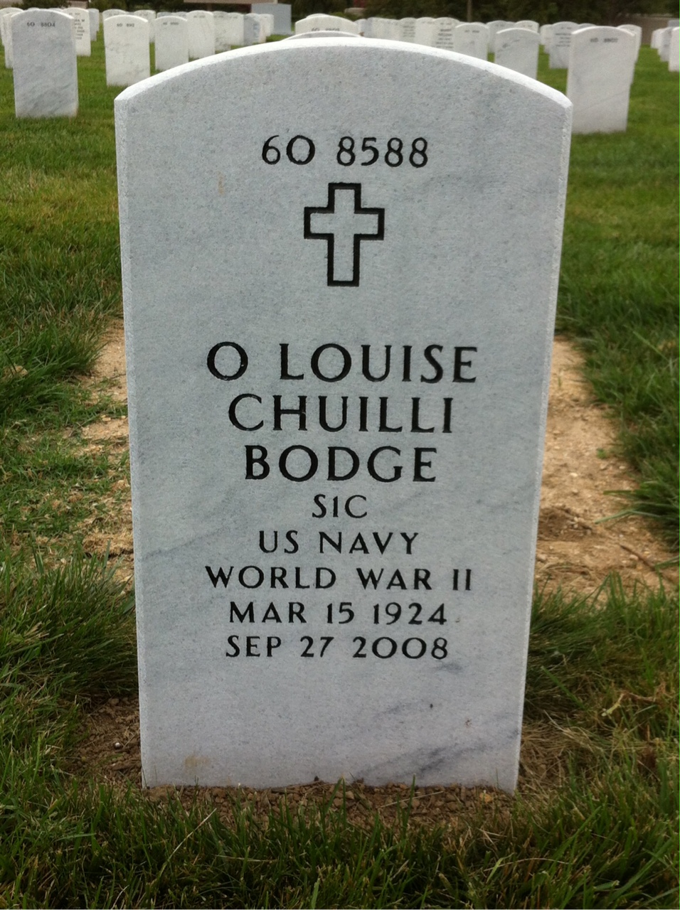 Back of headstone — George Bodge