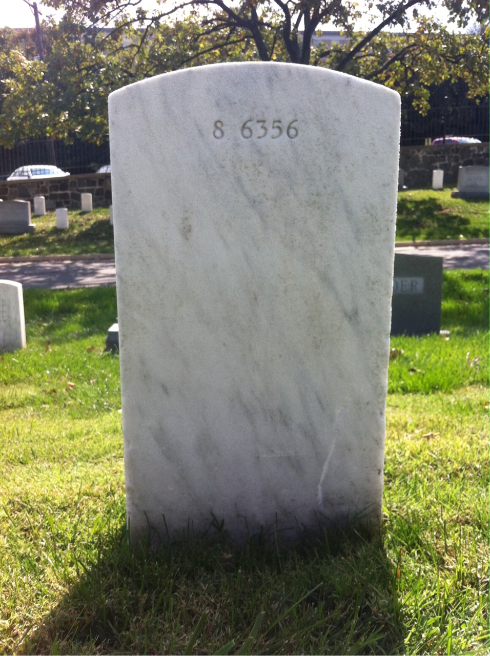 Back of headstone — Charles Bensinger