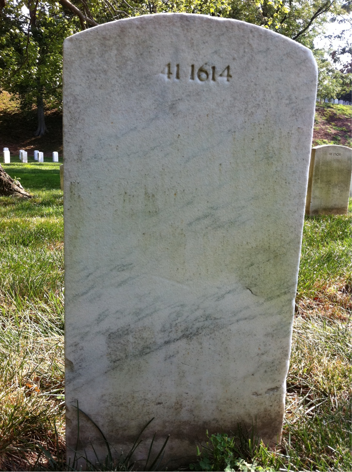 Back of headstone — Walter Harper
