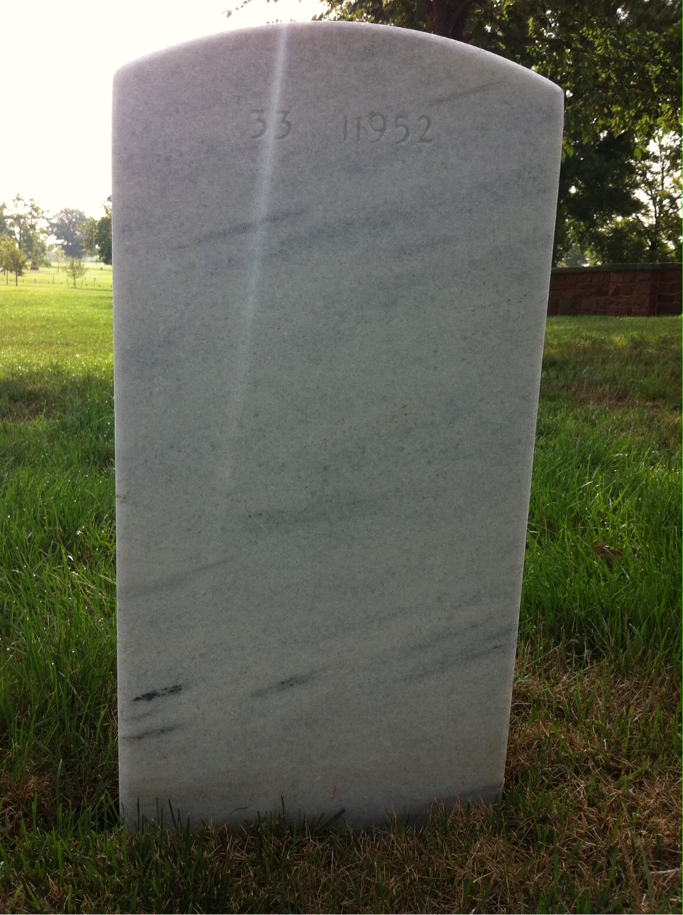 Back of headstone — Jennifer Patterson