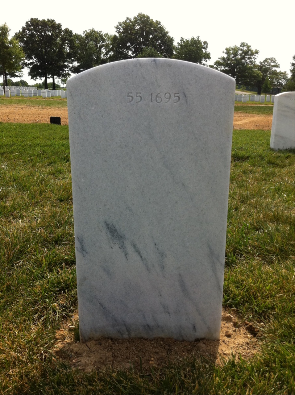 Back of headstone — Wayne P Mamock