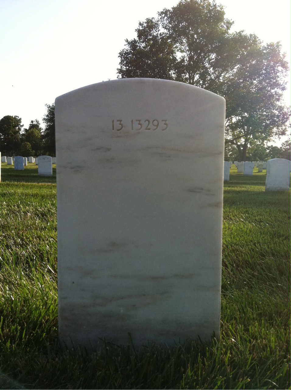 Back of headstone — John Monroy