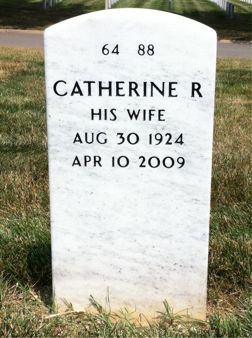 Back of headstone — William O'Neill