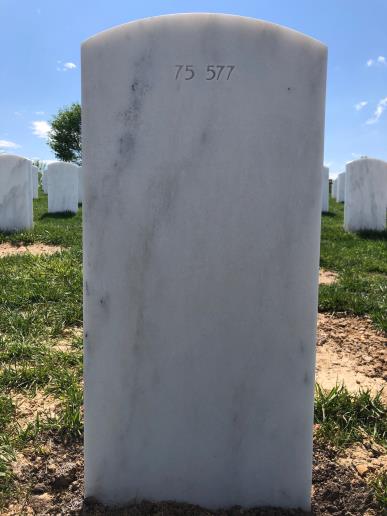 Back of headstone — Ronald William Fisher