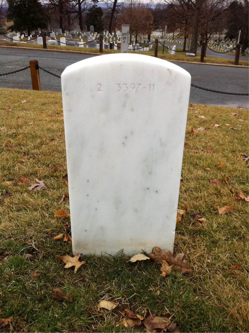 Back of headstone — William Vose
