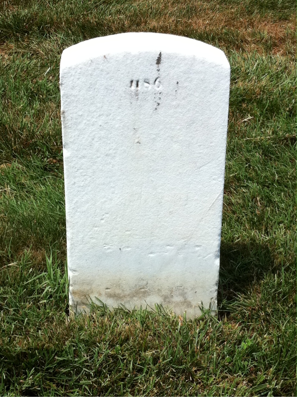 Back of headstone — Robert Anderson
