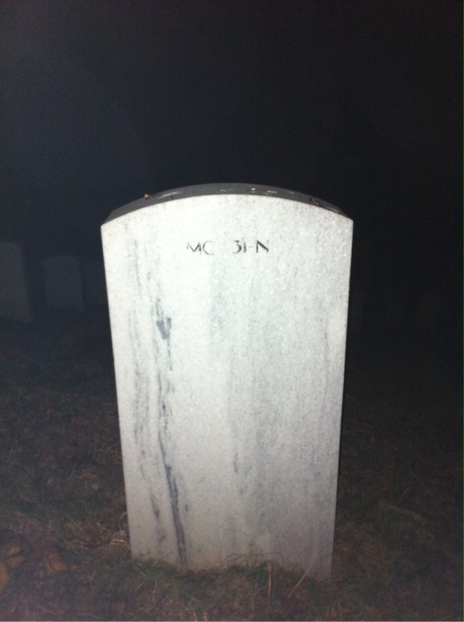 Back of headstone — Louis Morici
