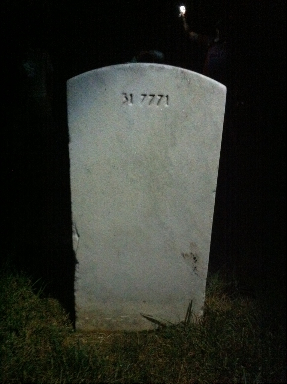 Back of headstone — Robert W Coleman