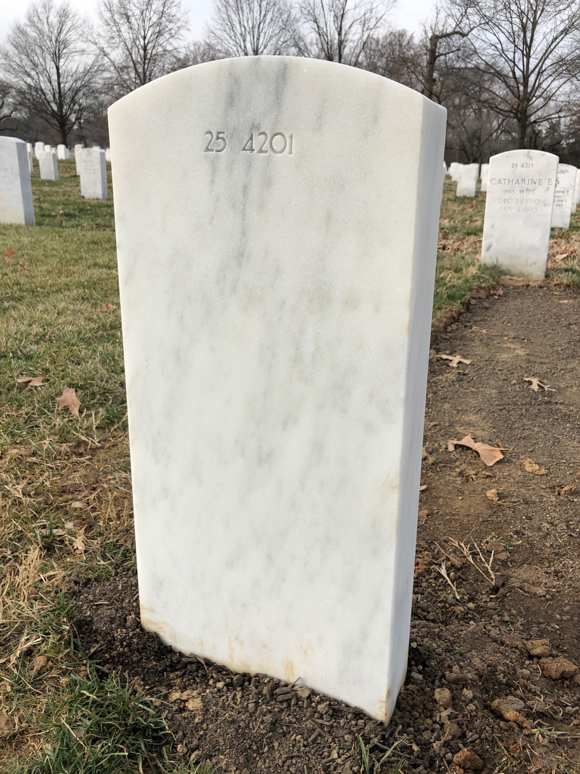 Back of headstone — William Everett Ellison
