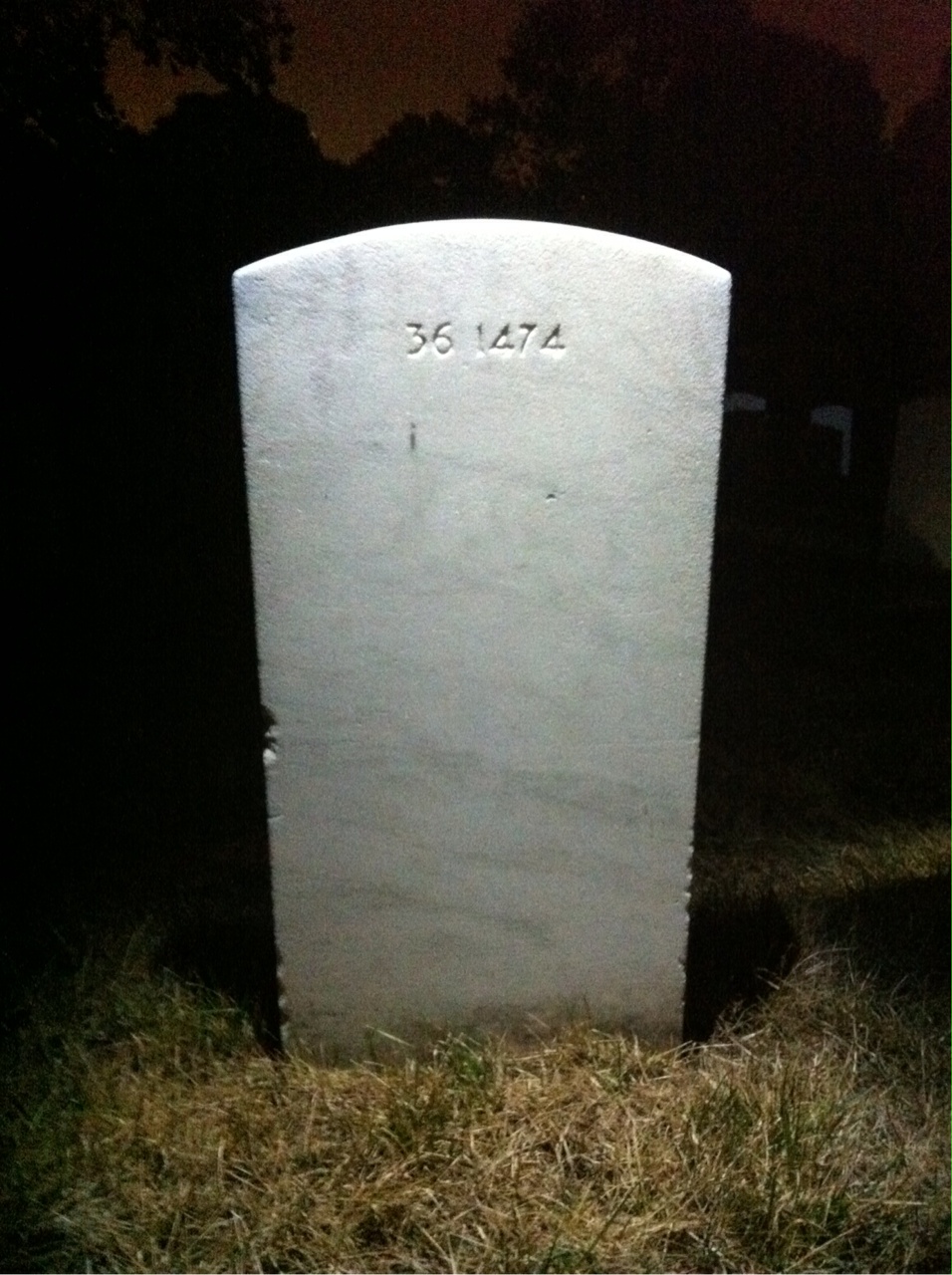 Back of headstone — William Q Brown