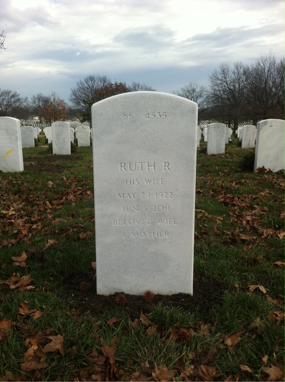 Back of headstone — Raymond Ahlborn