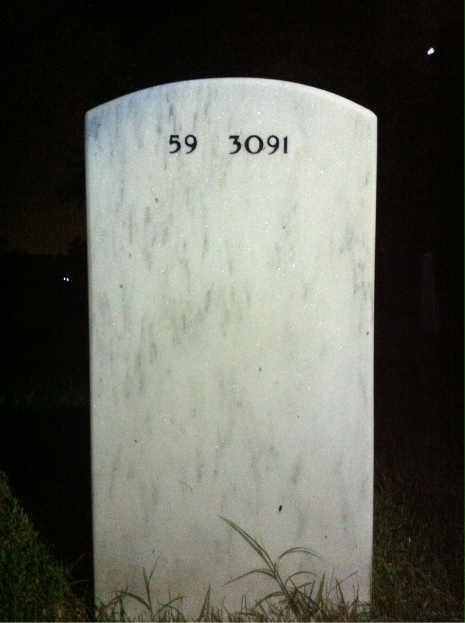 Back of headstone — Lynn Hall