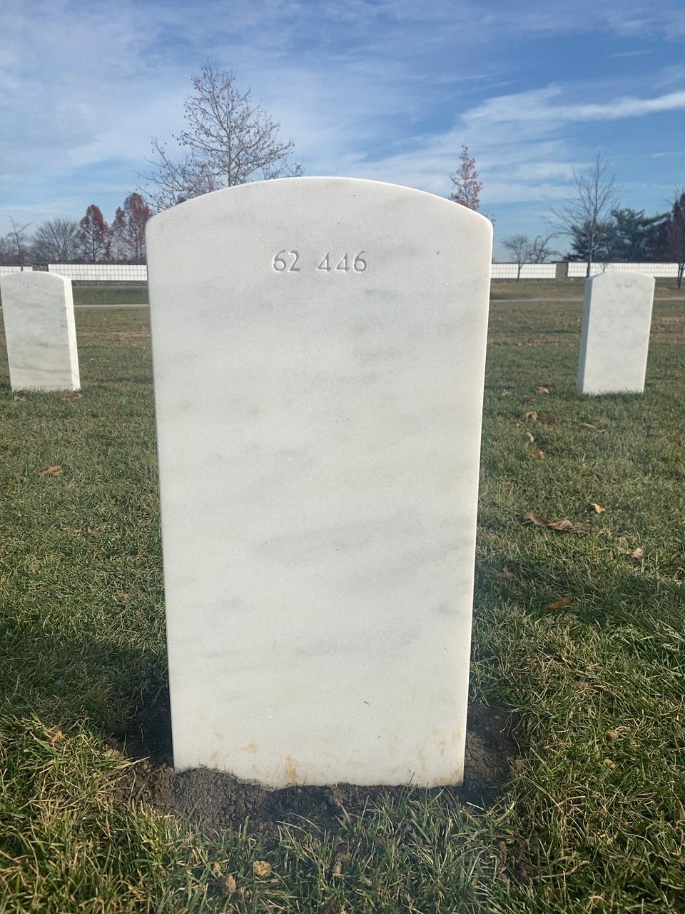 Back of headstone — Vanessa Ann Marshall