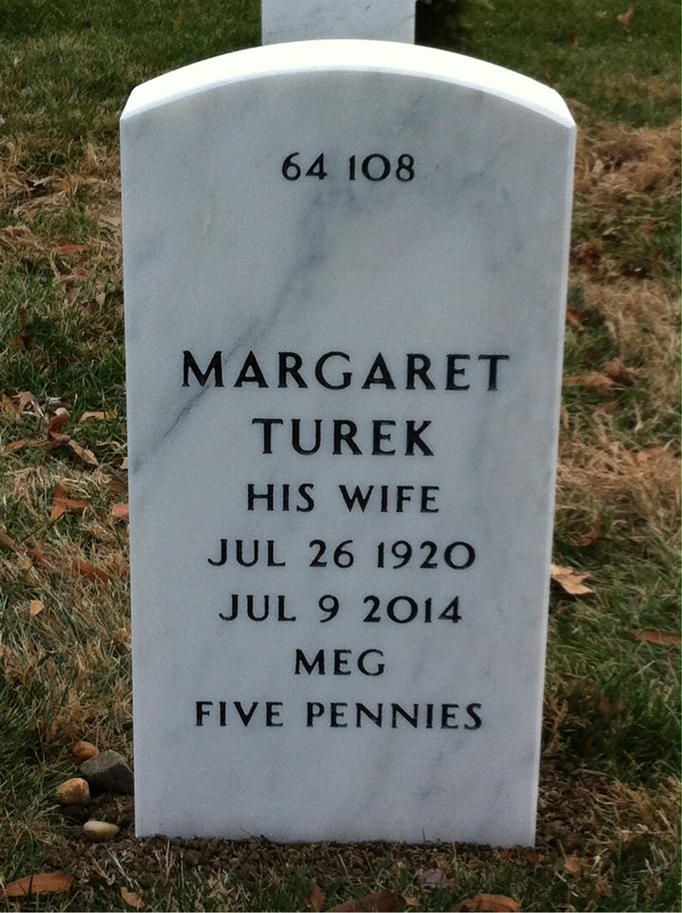Back of headstone — Frank Muller