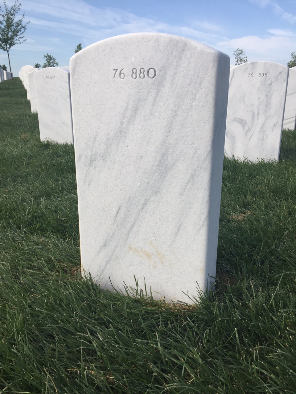 Back of headstone — Harry Melnick
