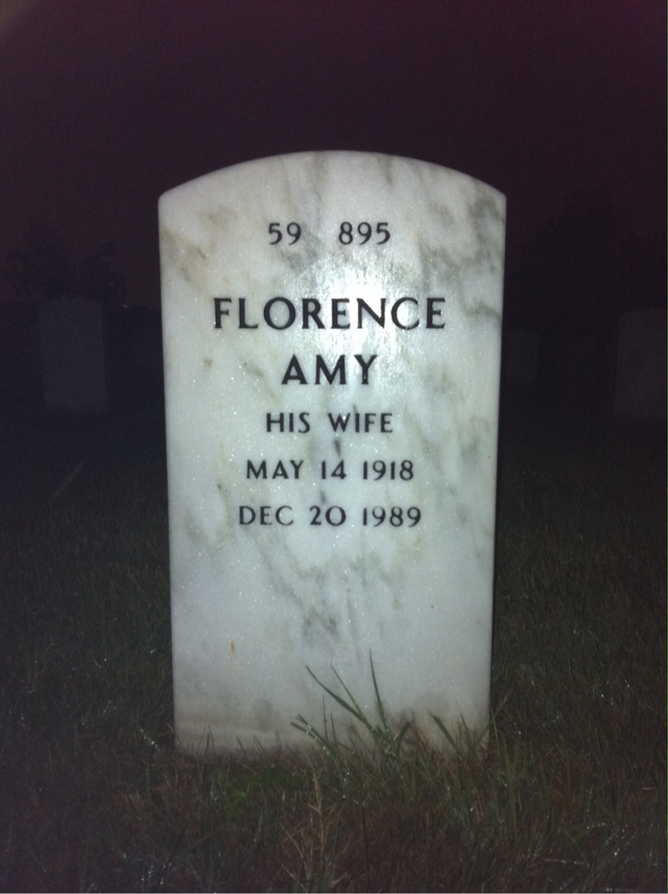 Back of headstone — Harold Mccombs