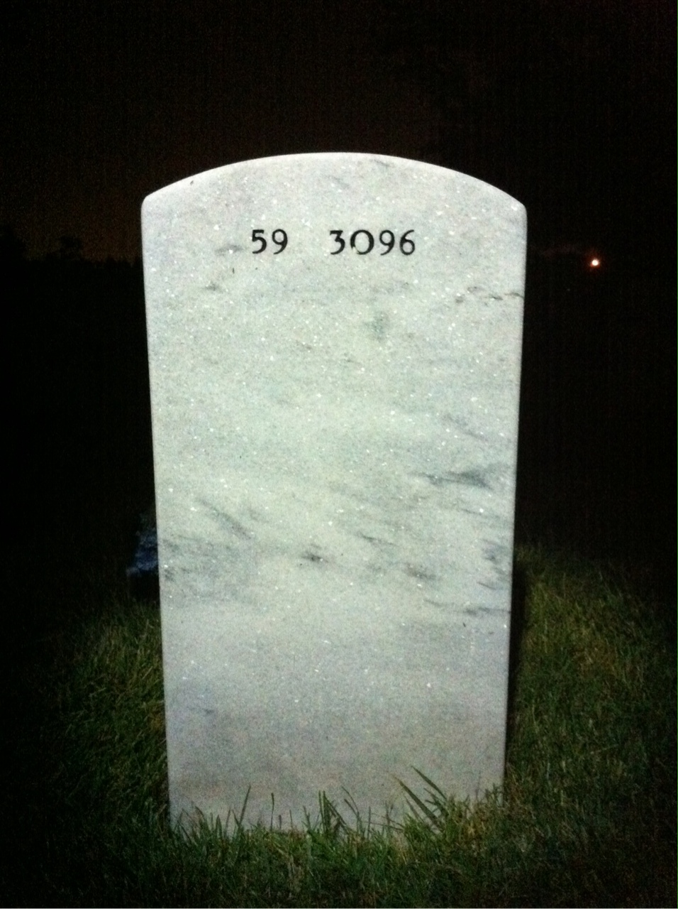 Back of headstone — Mack Yaussy