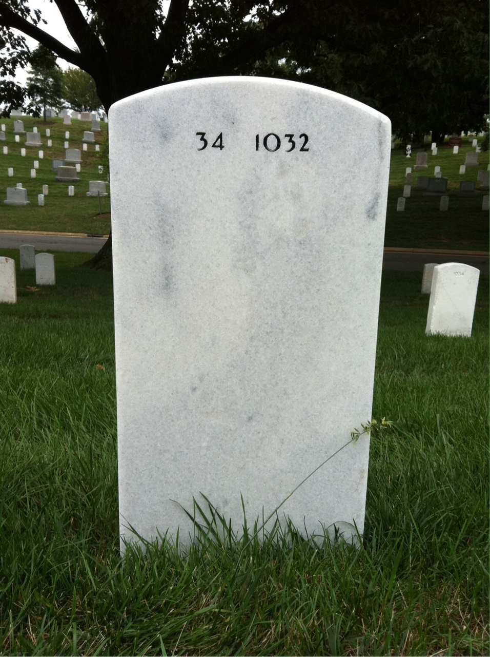 Back of headstone — James Burris