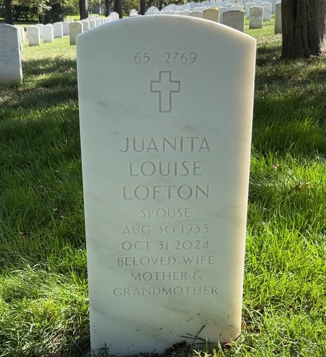 Back of headstone — William Lofton