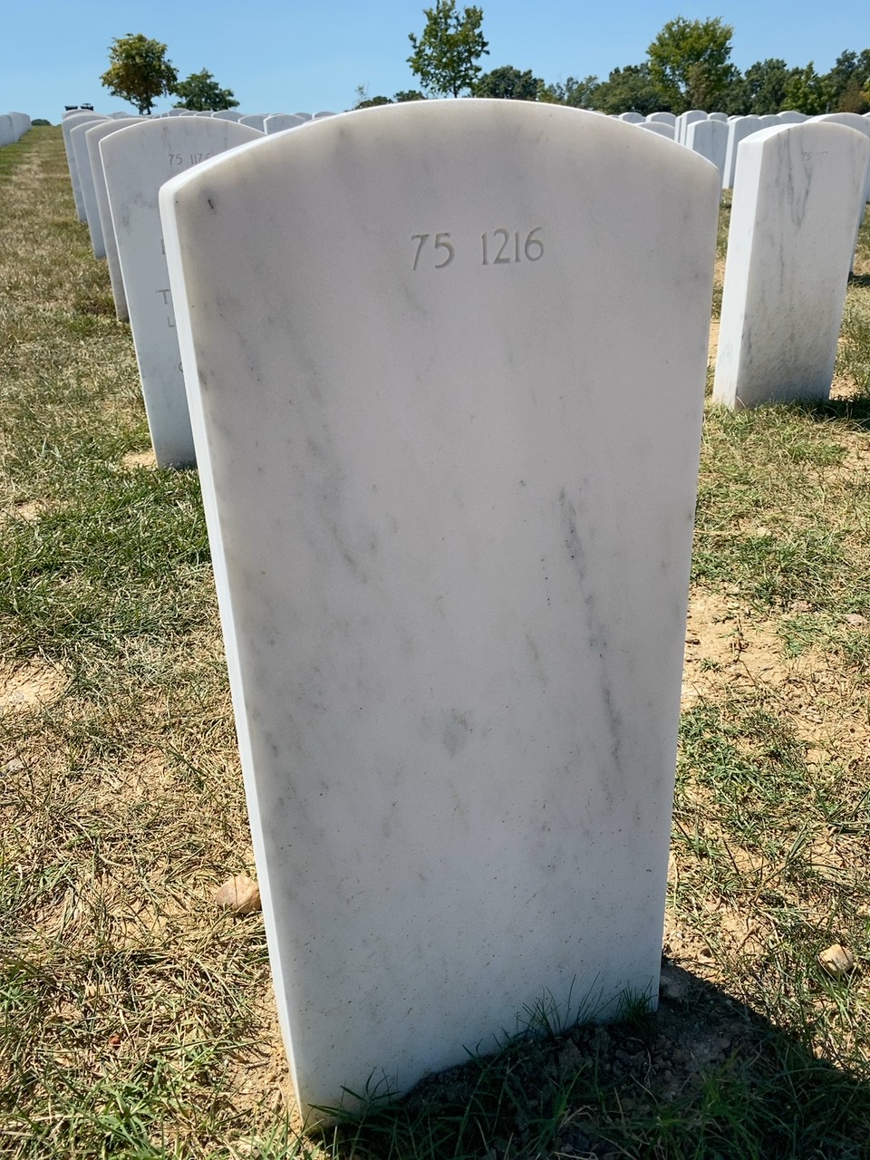 Back of headstone — Thomas Vincent Walker
