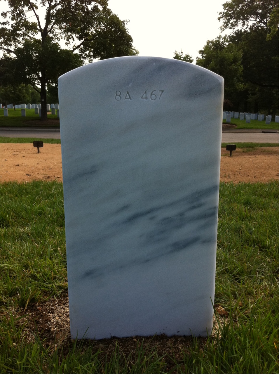 Back of headstone — Philip Benziger