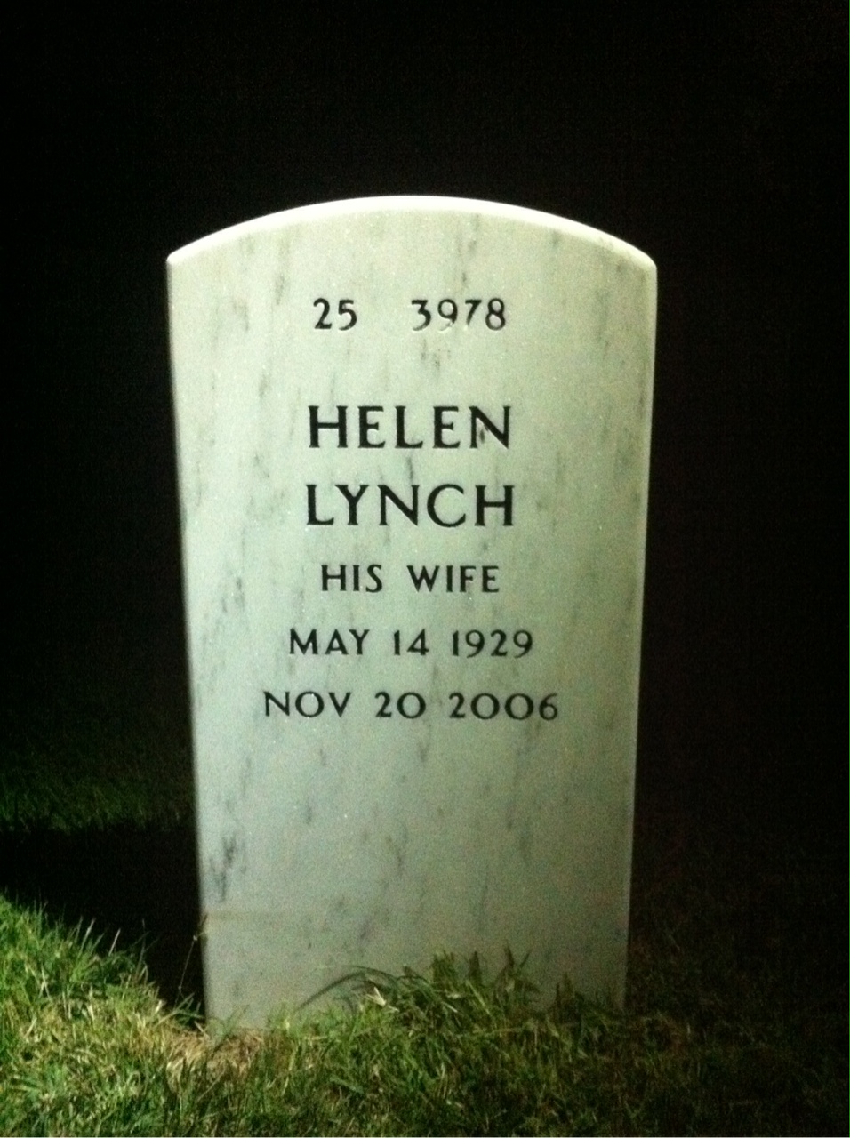 Back of headstone — Harry Mills