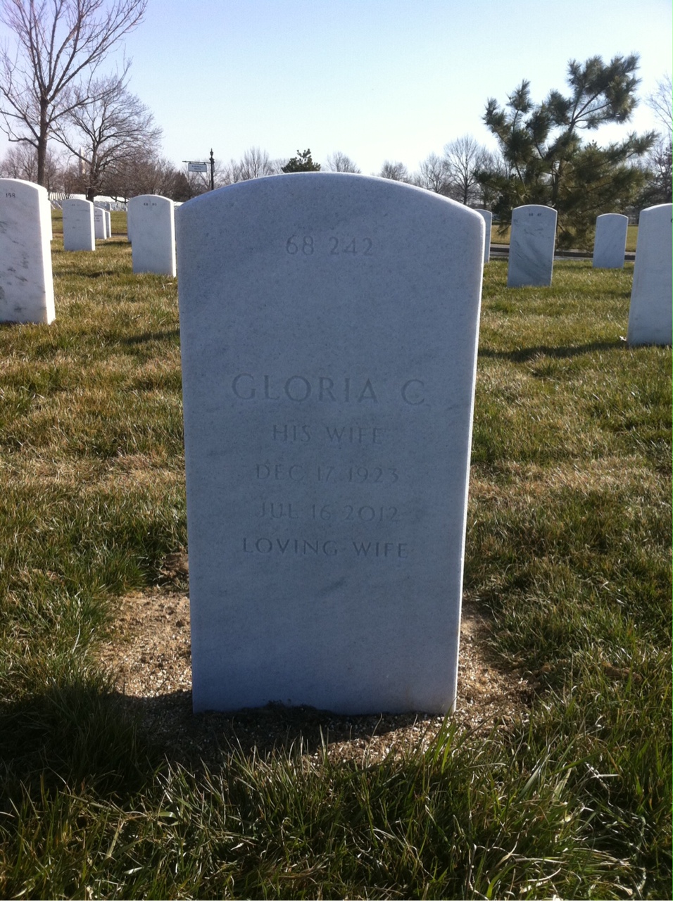 Back of headstone — H.S. Willis