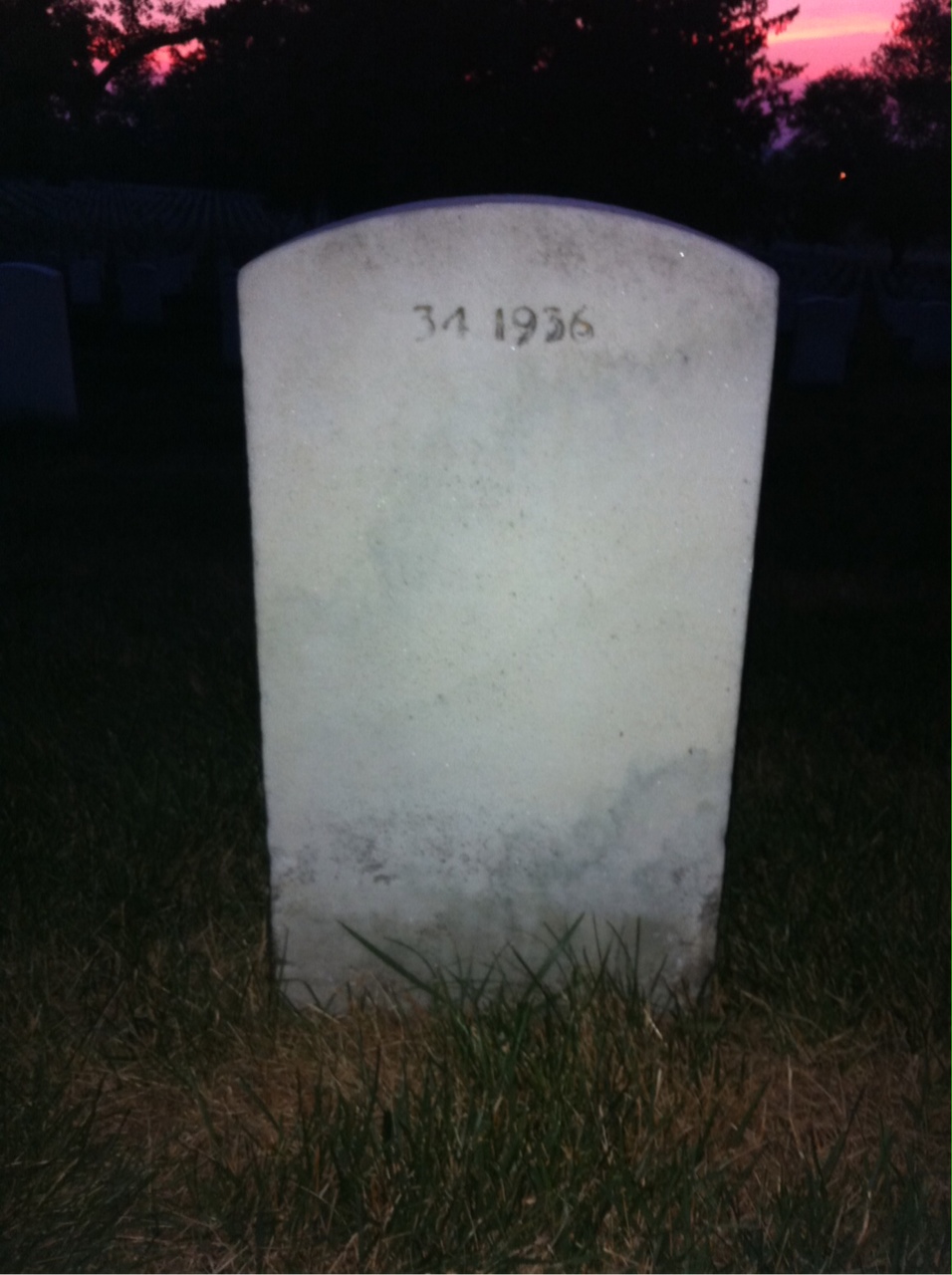 Back of headstone — Elizabeth Morse
