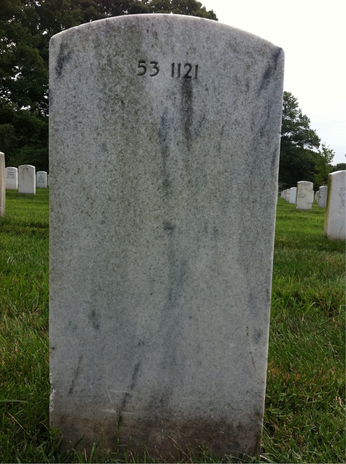 Back of headstone — Harry Averill