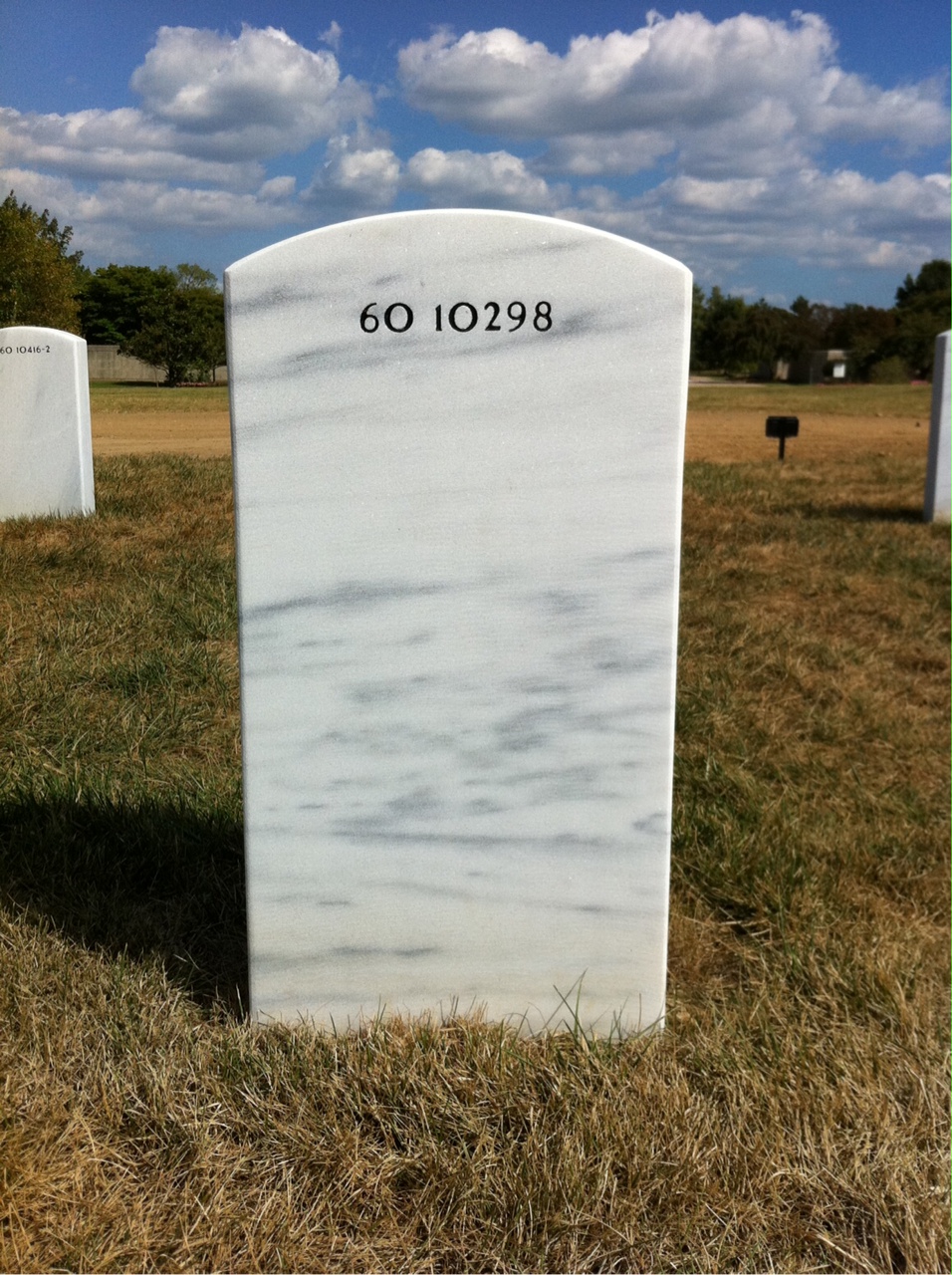 Back of headstone — Timothy Laurence Singletary