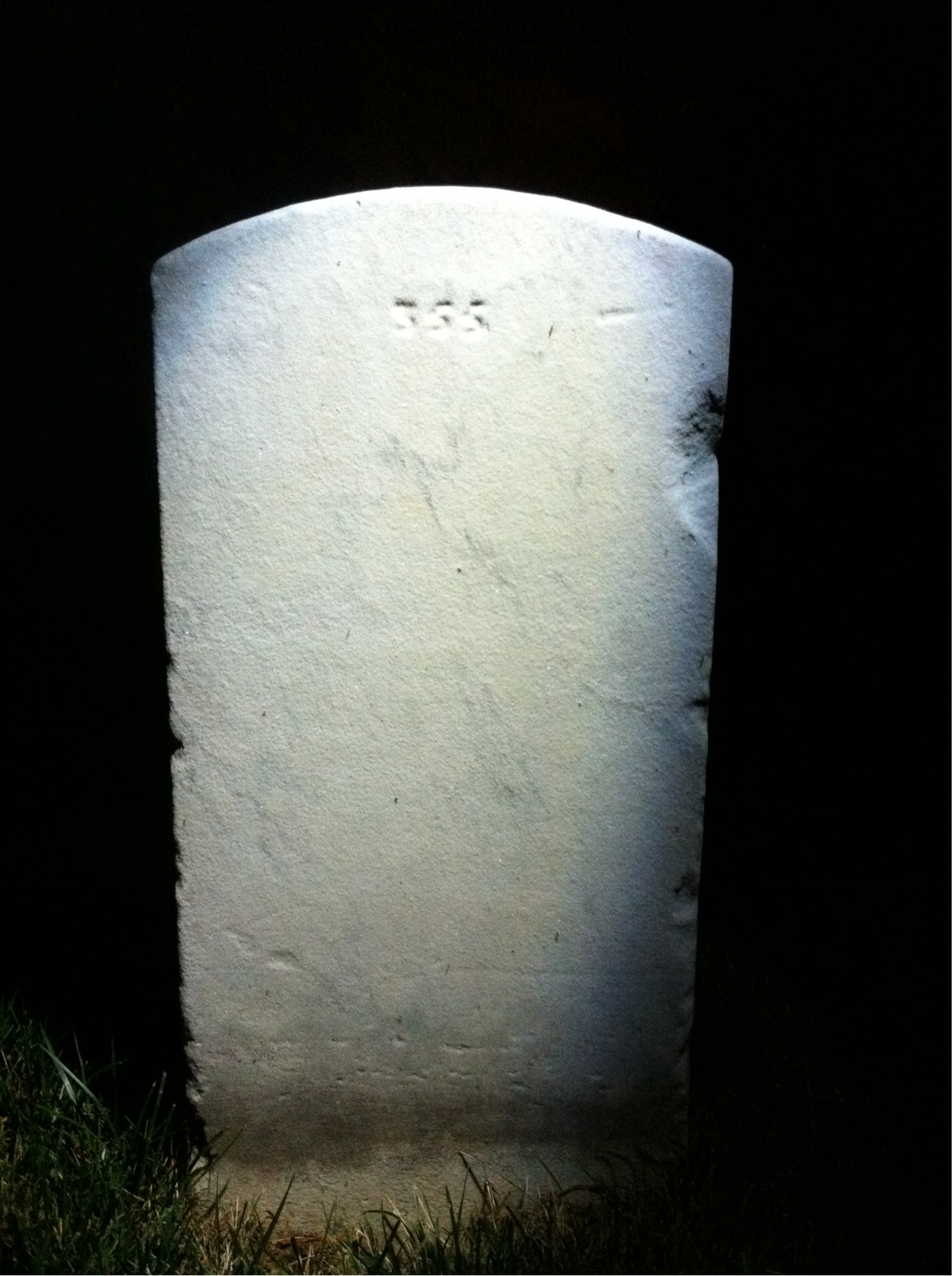 Back of headstone — Harry Morgan