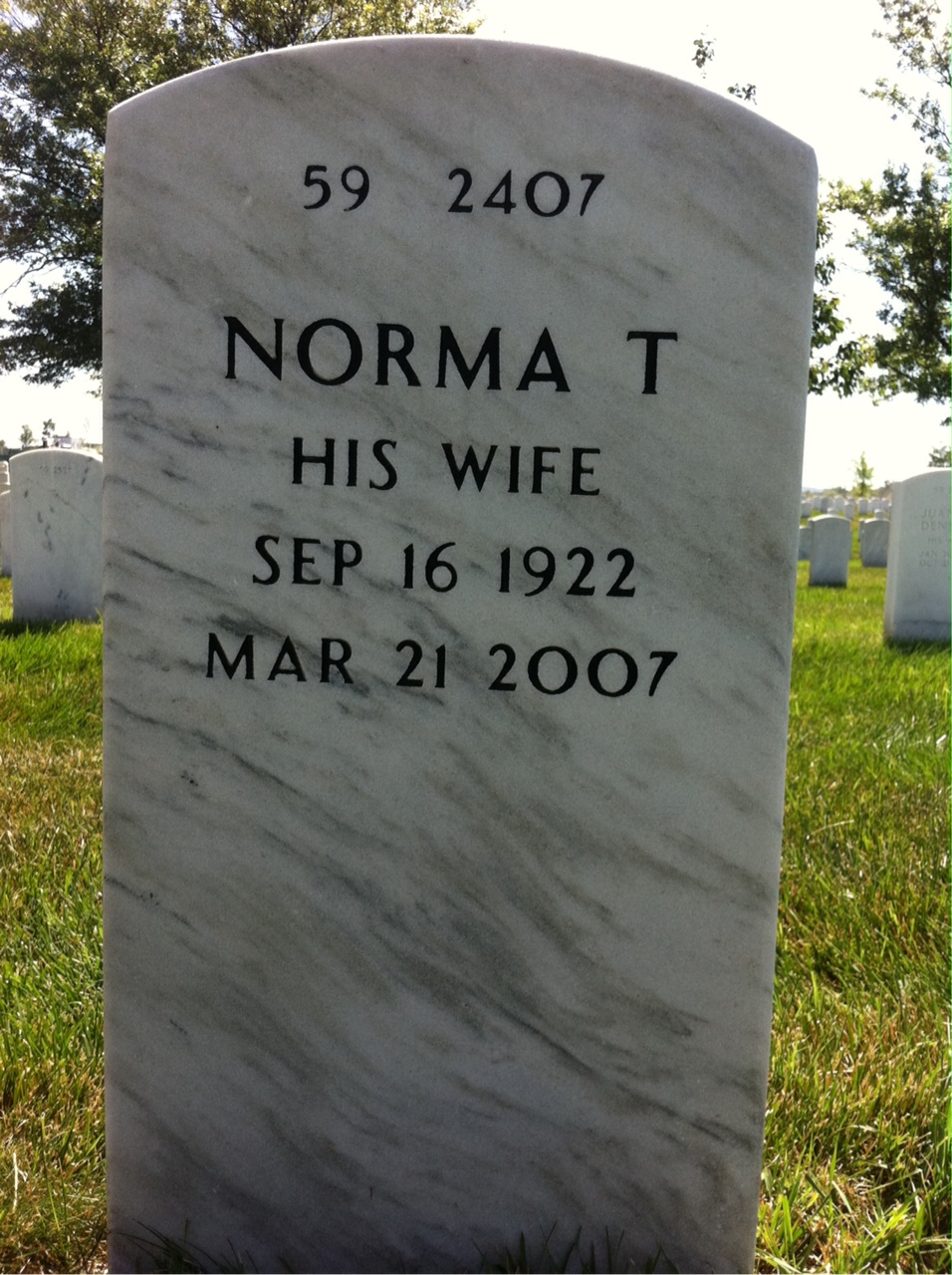 Back of headstone — Charles Eaton