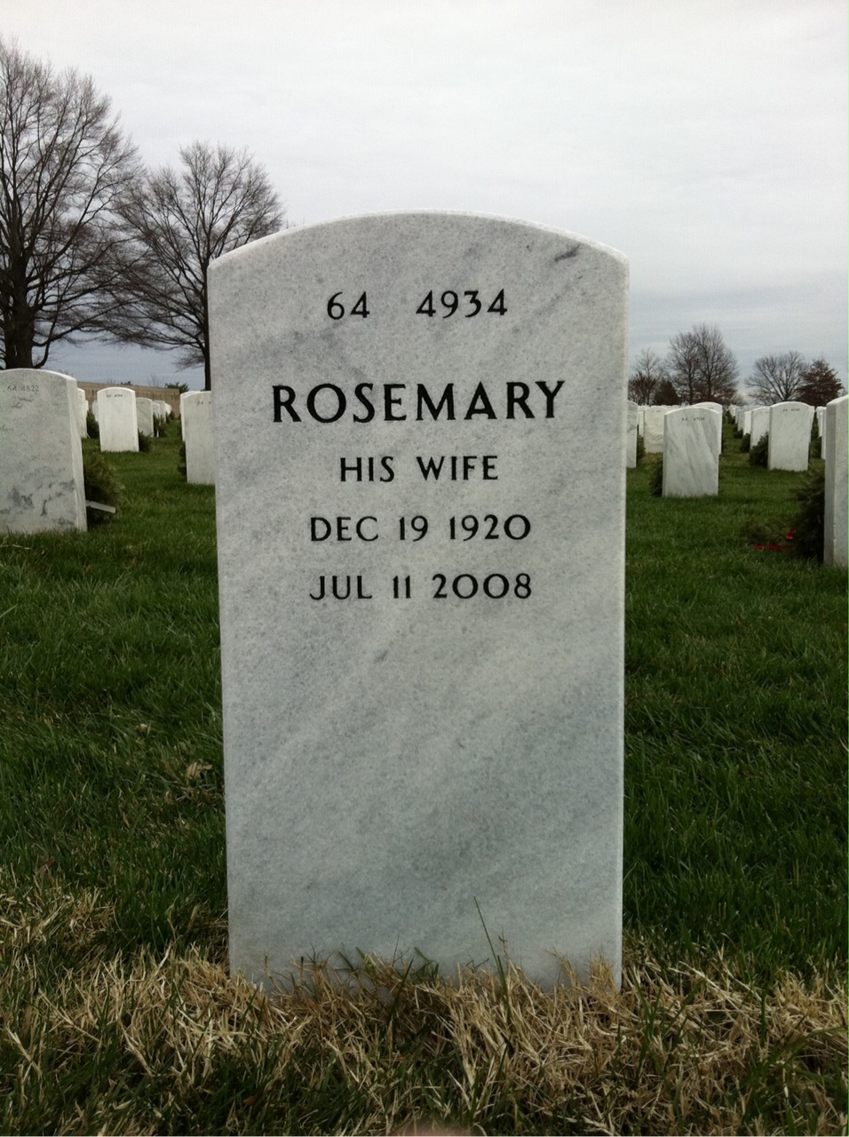Back of headstone — Robert Smith