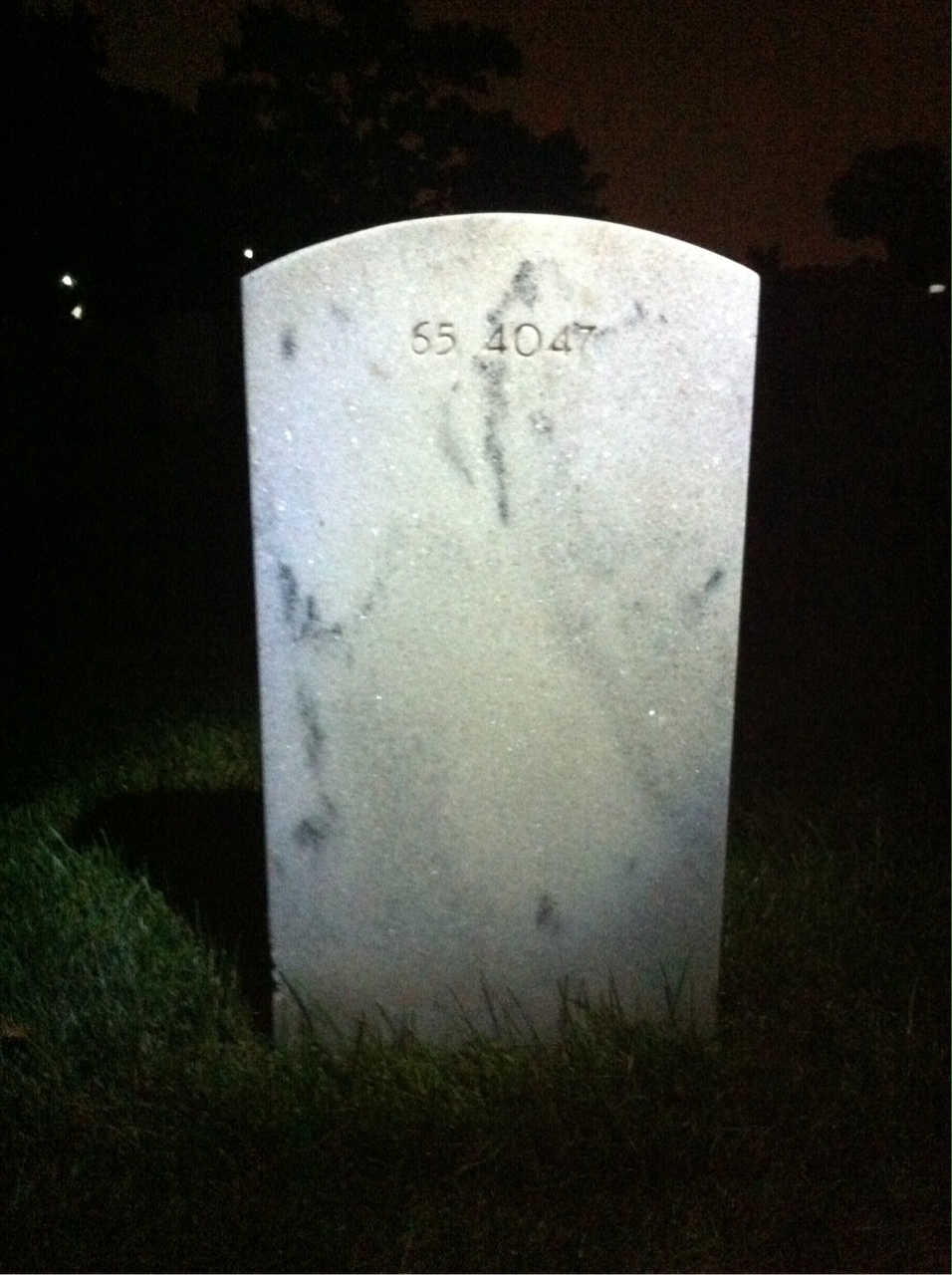 Back of headstone — Lawrence Mish