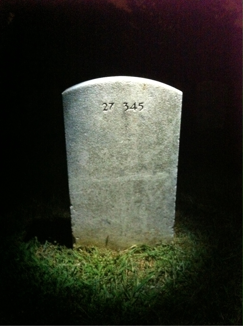 Back of headstone — Henry Morris