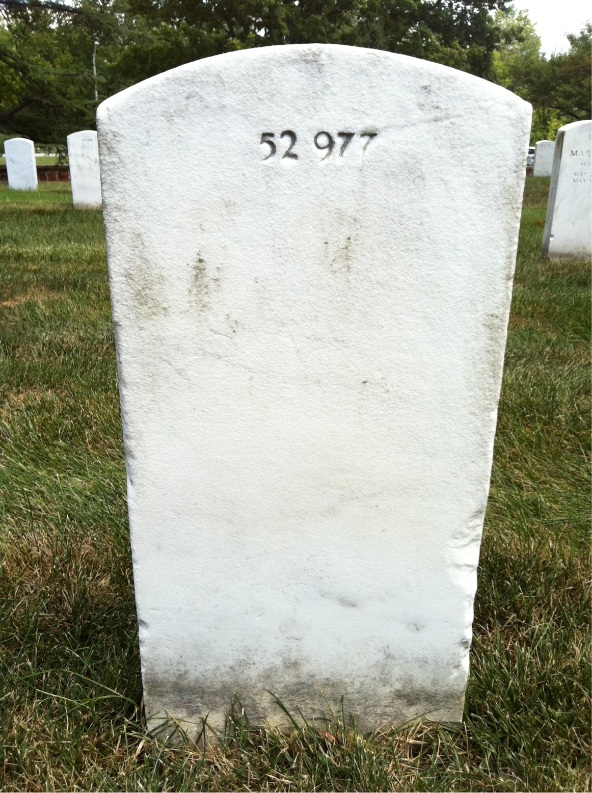 Back of headstone — Estus Arnold