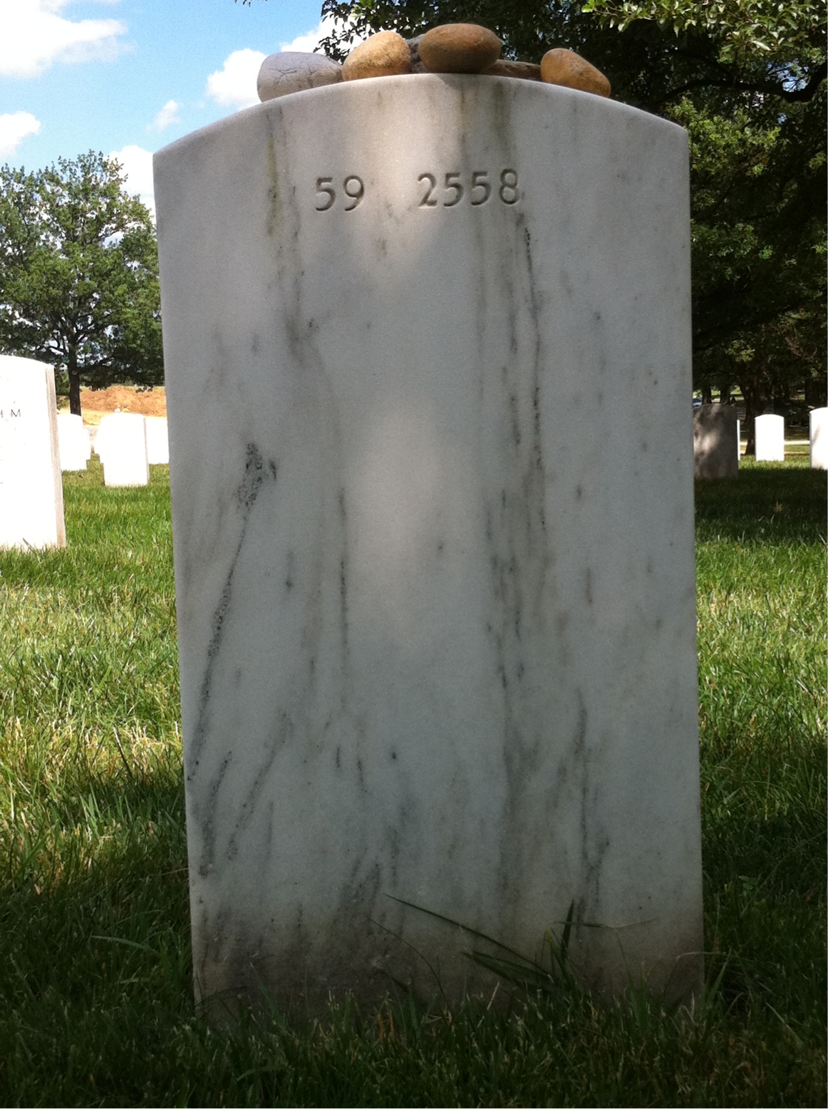 Back of headstone — Mary Alexander