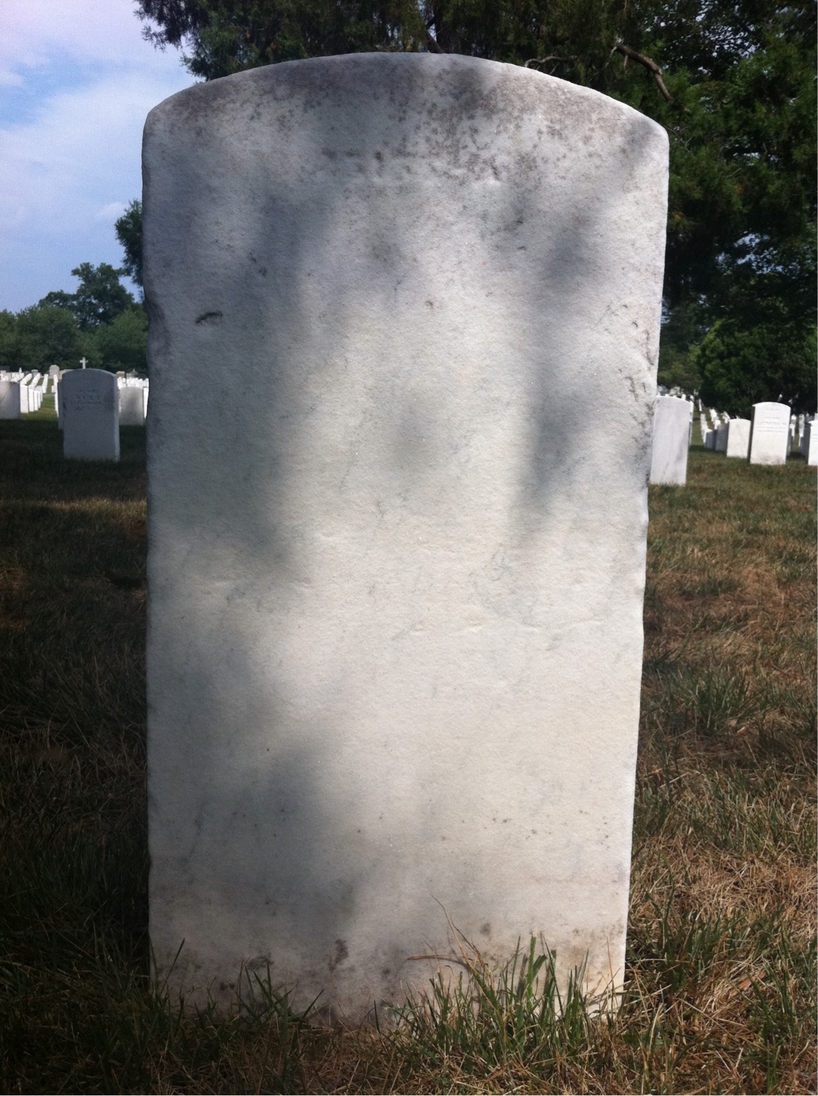Back of headstone — Earl Atkiss